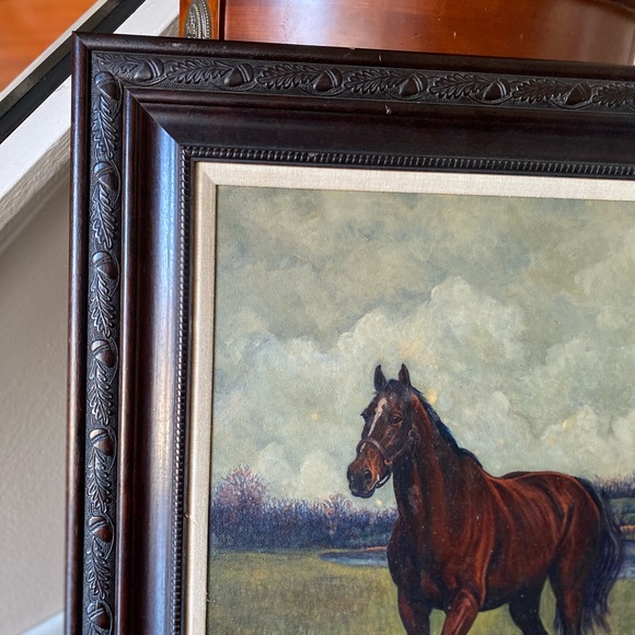 Hand Painted Art Antique Oil Painting Portrait horse on canvas - Picture 4 of 13